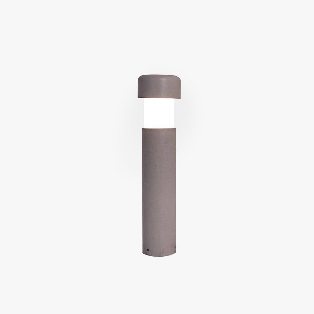 Ray Extérieure Cylindre Moderne, Métal/Pierre, Gris, Extérieur