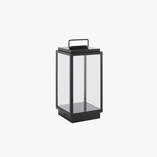 Ray Lampadaire Lanterne Minimaliste, Métal/Verre, Noir, Extérieur