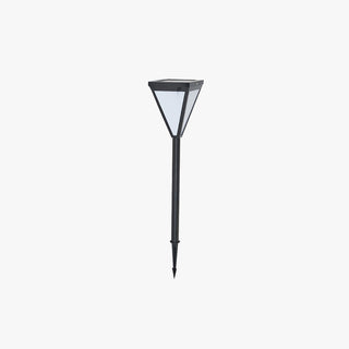 Ray Moderne LED Lampadaire Noir Métal/Verre Allée Exterieur