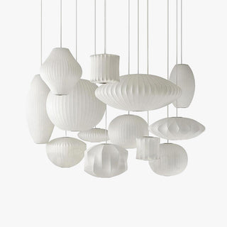Eronar Suspension Vintage. Métal/Tissu. Blanc. Bar-Luire