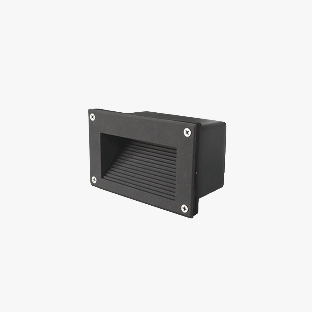 Ray Éclairage Escalier Extérieur Rectangulaire Moderne, Métal/Verre, Gris/Noir, Escalier