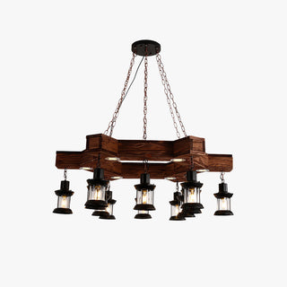 Epoch Suspension Polygone Géométrique, Metal/Bois, Marron, Salon