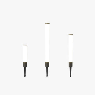 Ray Lampe Extérieure au Sol Minimaliste, Métal/Acrylique, Noir/Blanc, Jardin