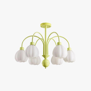 Arisha Suspension Multi Morandi, Métal/Verre, Blanc/Jaune, Couloir/Salon