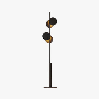 Mira Design Lampadaire Rond Nordique Métal Noir Bureau/Chambre à Coucher