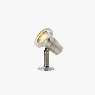 Ray Spot de Bassin Cylindre Moderne, Métal/Verre, Argent, Jardin