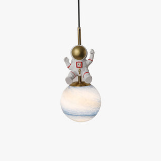 Aria Suspesion Globe Moderne, Metal/Verre, Blanc/Bleu, Chambre