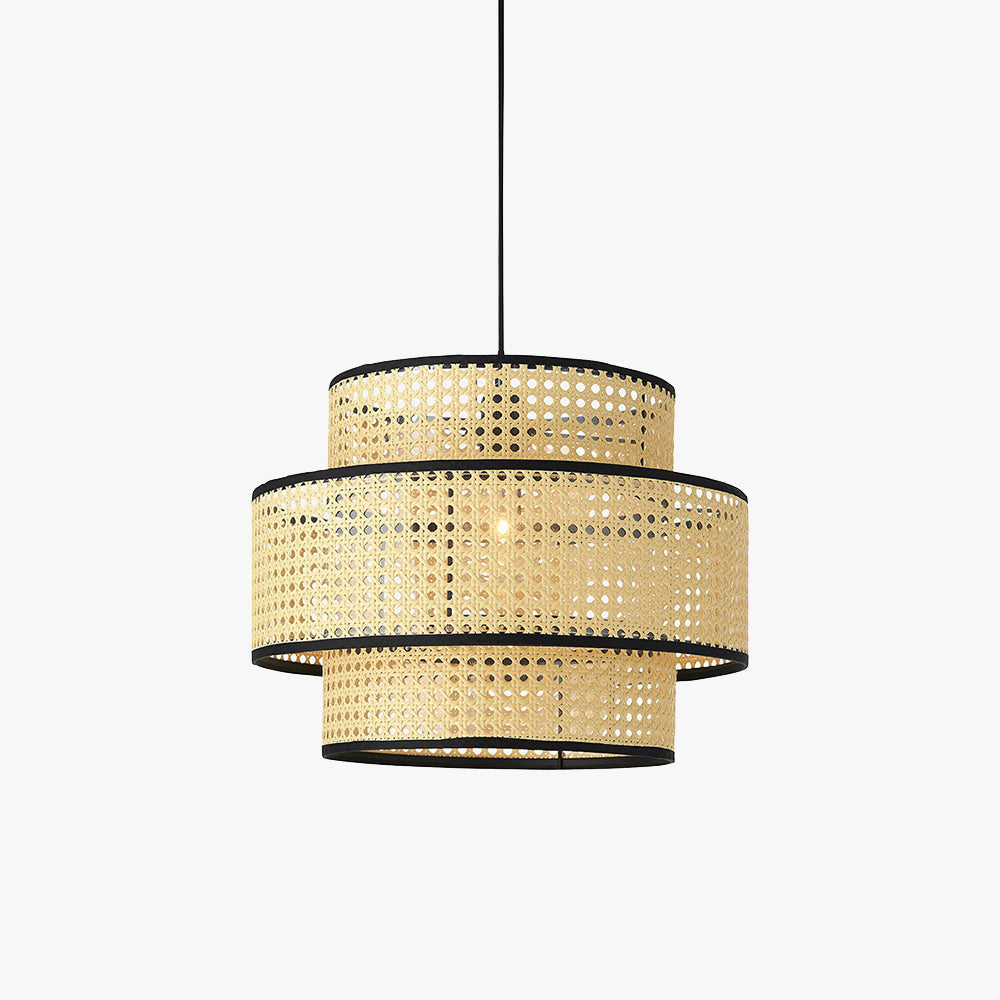 Ritta Suspension Cylindre Moderne, Métal/Acrylique, Bois, Salon
