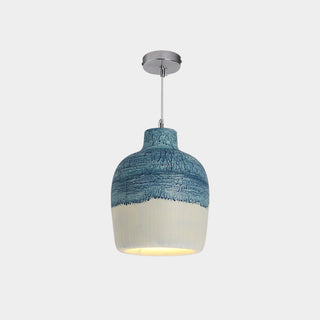 Avi Suspension Pot Retro, Résine/Acrylique, Gris/Blanc, Salon
