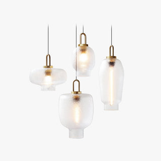 Valentina Design Luminaires Suspensions Métal Moderne LED Verre Or Salon/Chambre à Coucher