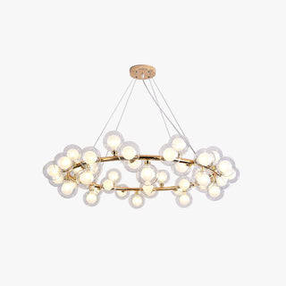Valentina Luminaires Suspensions Design LED Art Deco Métal Verre Or Chambre à Coucher/Salon