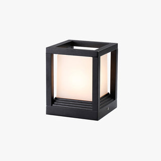 Ray Lampe Solaire Pilier Moderne, Métal, Noir, Allée