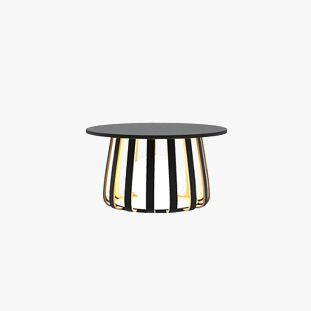 Ray Lampadaire Table Moderne, Métal, Noir, Extérieur