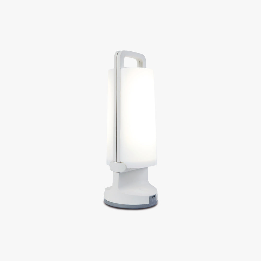 Ray Lampe de Table Cylindre Moderne, Acrylique, Gris/Blanc/Vert/Orange, Jardin
