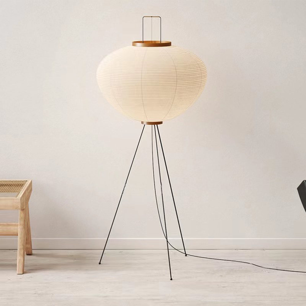 Ritta Design Lampadaire Simple Métal/Papier Blanc Bureau/Salon