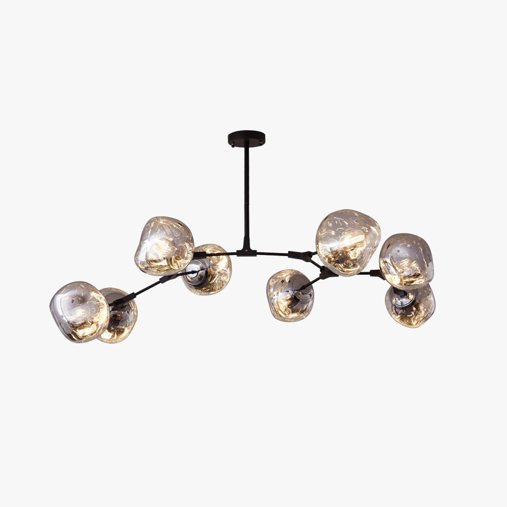 Valentina Suspension Globe Inhabituelle, Métal/Acrylique, Doré Rosé/Or/Chromé, Salon/Salle à Manger