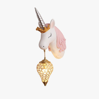 Aria Applique Murale Moderne Licorne/Fraise, Rose/Bleu, Chambre d'enfants