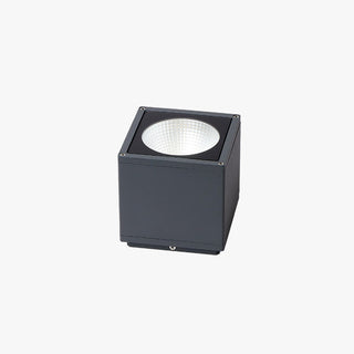 Ray Plafonnier Cube Moderne, Métal/Verre, Gris, Extérieur