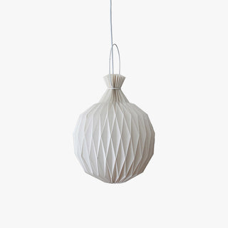 Ritta Suspension Globe Moderne, Metal/Papier, Blanc, Salon