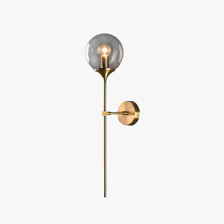 Valentina Applique Globe Murale Moderne, Métal/Verre, Gris/Ambre/Transparent/Blanc, Salle à Manger