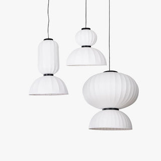 Ritta Suspension Vintage, Métal/Soie, Noir/Blanc, Chambre à Coucher