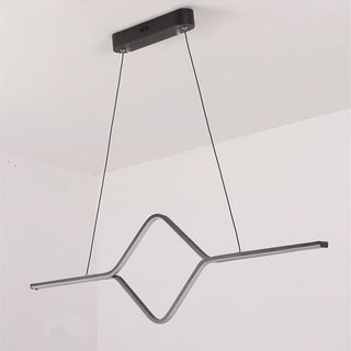 Arisha Suspension Linéaire Simple et Moderne, Métal/ Acrylique, Noir/Or, Salle à Manger