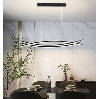 Arisha Suspension Courbe LED Moderne Métal Salle à manger