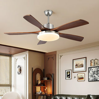 Plafonnier ventilateur moderne Orvian en bois