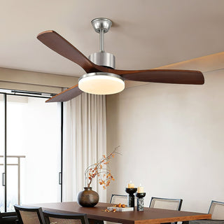 Plafonnier ventilateur moderne Orvian en bois