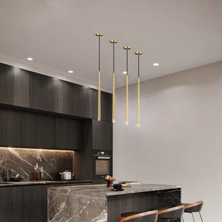 Arisha Suspension Linéaire Vintage, Métal, Or, Salon