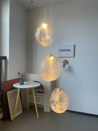 Liquid Glass Stone Pendant Light-Neutral Decor