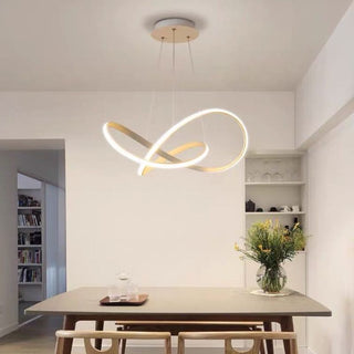 Arisha Suspension Linéaire Moderne, Metal/Gel de Silice, Blanc/Noir, Salon
