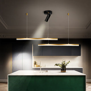 Arisha Suspension Linéaire Moderne, Métal, Doré, Salon