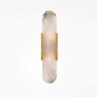 Arisha Applique Murale Marbre/Metal Moderne, Noir/Or, Cour