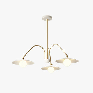 Arisha Suspension Fleur Art Déco,  Métal/Verre, Blanc, Salon