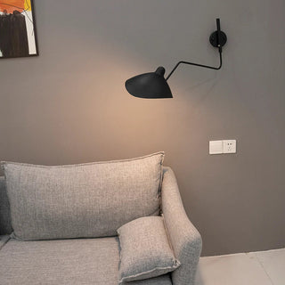 Arisha Simple LED Applique Murale Linéaire Industrielle 1/2 Lumières Métal Noir Salon/Chambre à Coucher