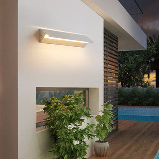 Ray Applique Murale Rectangulaire Moderne, Métal,  Blanc, Jardin
