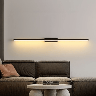 Qirma Noir Applique Murale Minimaliste Linéaire Étroite