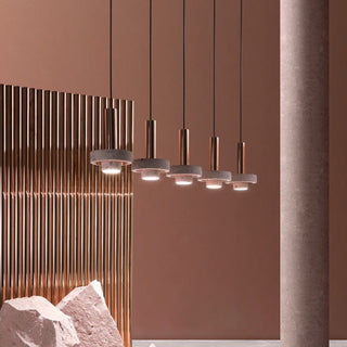 Evoxa Suspension Cylindre Moderne Métal/Pierre Salle à Manger-Luire