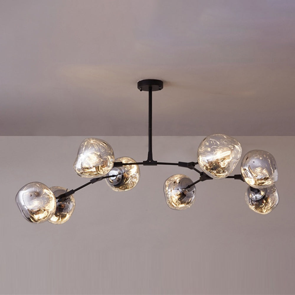 Valentina Suspension Globe Inhabituelle, Métal/Acrylique, Doré Rosé/Or/Chromé, Salon/Salle à Manger