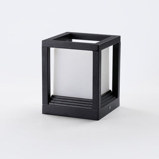 Ray Lampe Solaire Pilier Moderne, Métal, Noir, Allée