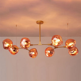 Valentina Suspension Globe Inhabituelle, Métal/Acrylique, Doré Rosé/Or/Chromé, Salon/Salle à Manger