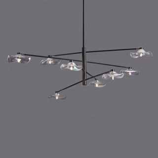 Arisha Suspension Linéaire Moderne, Métal/Verre, Transparent/Multicolore, Salon/Chambre à Coucher