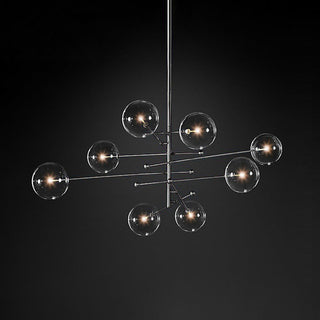 Valentina Lustre Multi Moderne, Métal/Verre, Noir/Doré, Salon