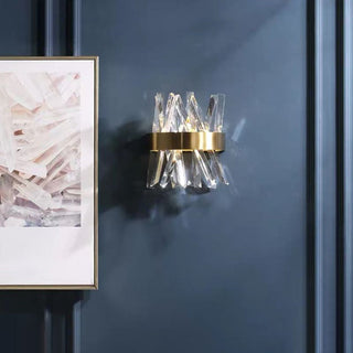 Kristy Applique Murale Luxueux LED Moderne Métal Cristal Or Chambre à Coucher/Salon