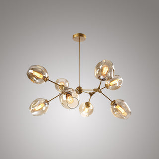 Valentina Suspension Multi Retro, Metal/Verre, Noir/Or, Chambre