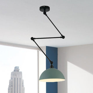 Aria Dôme Moderne LED Suspension Noir/Vert Métal Chambre à coucher