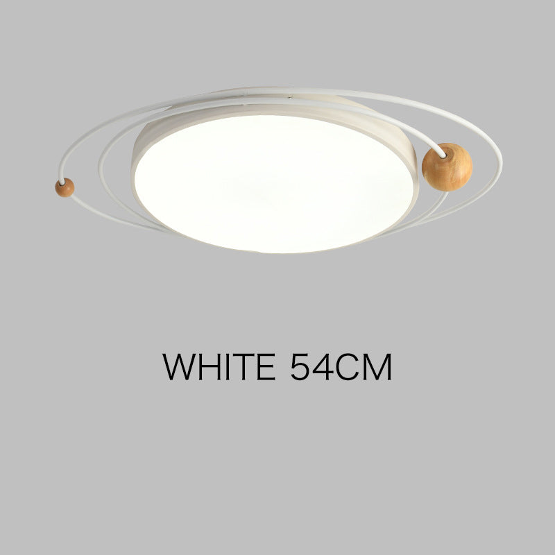 Arisha Plafonnier Rond Moderne, Metal/Bois, Blanc/Noir/Gris/Vert/Bleu, Salon