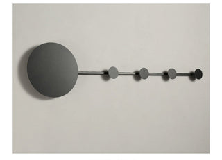 Arisha Porte-manteau Applique Murale Linéaire Moderne, Métal, Noir/Blanc, Chambre