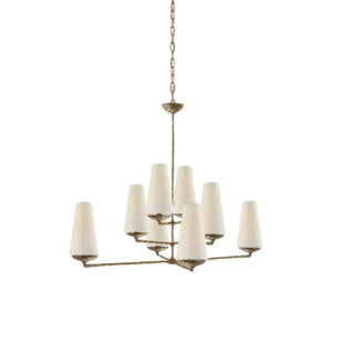 Silva Lustre LED Moderne Design, Métal/Tissu, Noir/Or, Salle à Manger